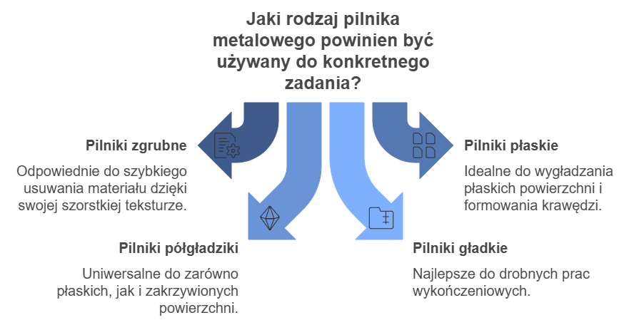 Rodzaje pilników do metalu według gradacji