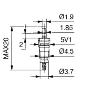 10 szt Standardowy zaworek serwisowy 19 x 5,1 mm do klimatyzacji 