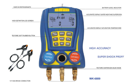Wielofunkcyjny manometr cyfrowy do klimatyzacji