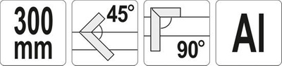 Kątownik aluminiowy 300 mm.