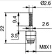 ZAWOREK SERWISOWY  21,8 x 8 mm